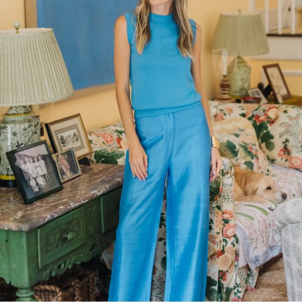 ISO JULIA AMORY JULIA PANT IN CORNFLOWER BLUE